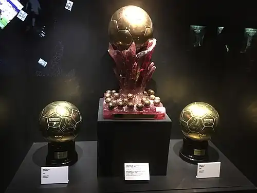 De twee Ballon d'Ors (1957 en 1959) en Super Ballon d'Or (1989) gewonnen door Di Stéfano