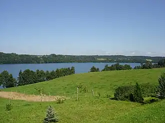 Landschap bij Supienie en het meer Rospuda