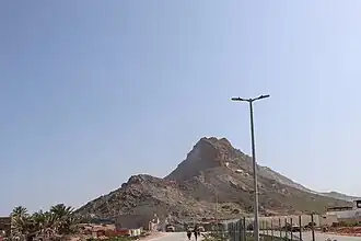 De Jebel Hawari bij Suq Locatie op Socotra