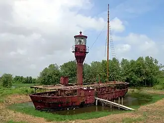 Lichtschip Suriname-Rivier in 2014, Fort Nieuw-Amsterdam.