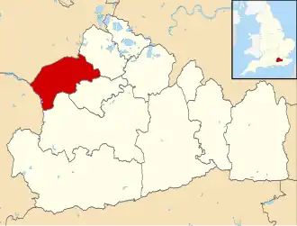 Kaart van Surrey Heath