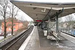 Het perron gezien uit het zuiden