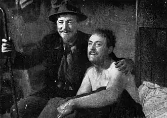 Scène uit de film met Svennberg en Sjöström