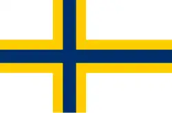 Vlag van de Finnen in Zweden (niet officieel)