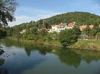 De Svratka ter hoogte van de dierentuin van Brno