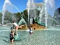 Swann Fountain in het middelpunt van Logan Square
