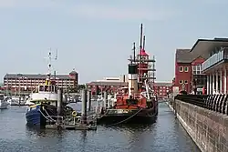 De kade bij het National Waterfront Museum