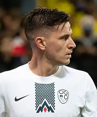 Verbič in 2022 als speler van Slovenië