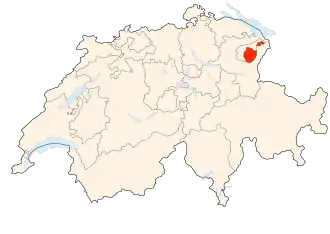 Kaart van Appenzell Innerrhoden