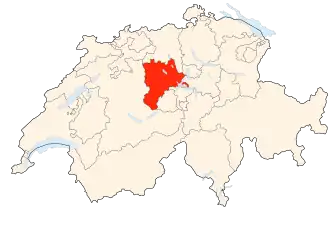 Kaart van Luzern