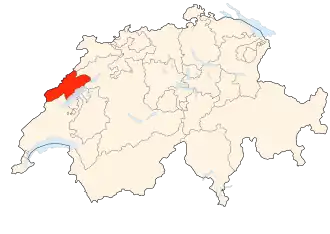 Kaart van Neuchâtel