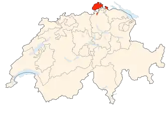 Kaart van Schaffhausen