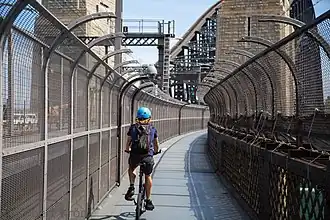 Fietspad op de Sydney Harbour Bridge
