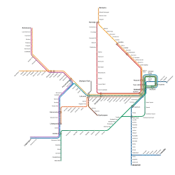 Lijnennetkaart van Sydney Trains