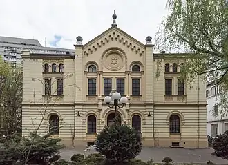 De fącade van de Nożyksynagoge