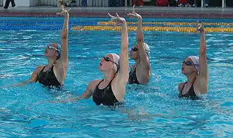 Het Russische team synchroonzwemmen in 2007