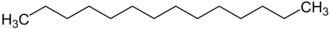 Structuurformule van tetradecaan