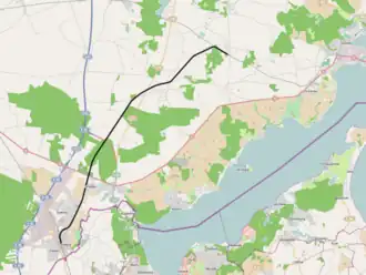 Spoorlijn Tørsbøl - Padborg op de kaart