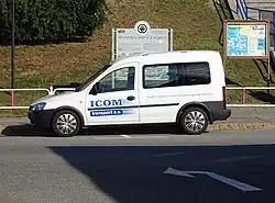 Bestelbusje van ICOM transport in Třebíč (2016)
