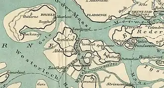 Reconstructie kaart Voorne-Putten ±1300