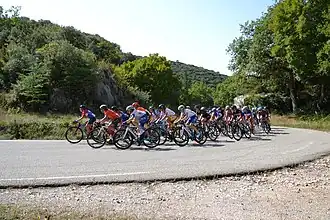 Het peloton tijdens de derde etappe