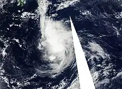 Foto of weerkaart van orkaan