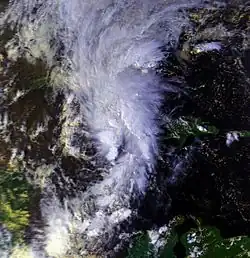 Foto of weerkaart van orkaan