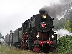 Stoomlocomotief TE 5933 van de Museumspoorlijn STAR