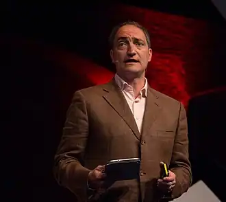 Pep Rosenfeld als host tijdens The Next Web in 2015