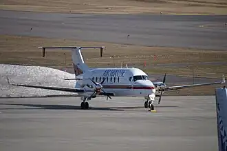 Een Beechcraft 1900D van Airtransse