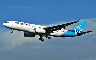 Een Airbus A330-200 van Air Transat