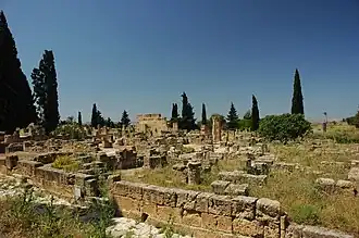 De ruïnes van Utica.