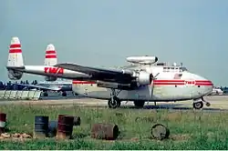 Trans World Airlines Fairchild C-82 op Luchthaven Orly in Parijs, 1970