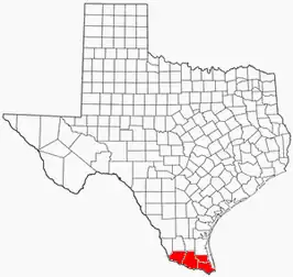 Kaart van Rio Grande Valley