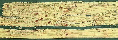 Detail van de Peutingerkaart