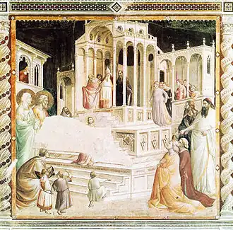 Taddeo Gaddi, capello Baroncelli Sante Croce Firenze, Vita della Vergine.