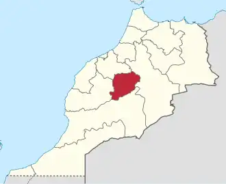 Kaart van Tadla-Azilal