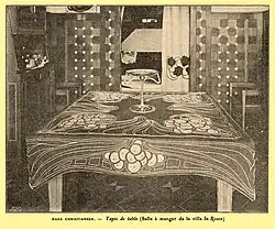 Tafelkleed (eetkamer villa In Rosen)