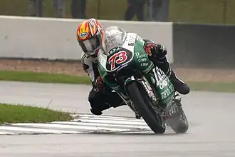 Takaaki Nakagami op Donington Park in 2009.