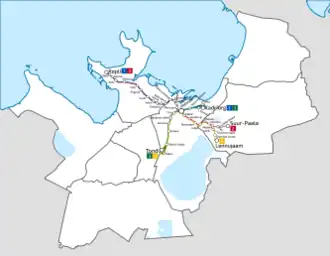 Tramlijnennet in Tallinn