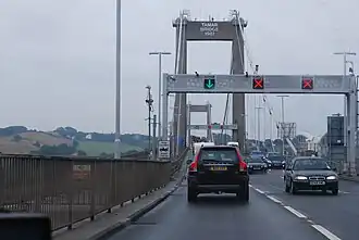 Tamar Bridge vanuit Cornwall