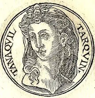 Afbeelding van Tanaquil in de "Promptuarii Iconum Insigniorum"