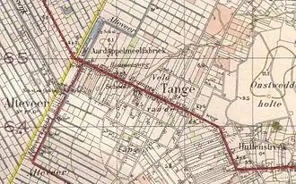 Tange-Alteveer op de topografische kaart van 1933