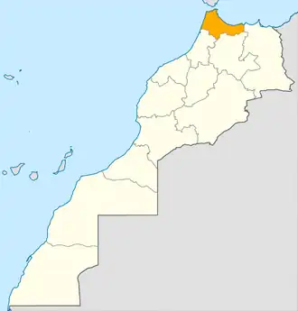 Kaart van Tanger-Tétouan-Al Hoceïma