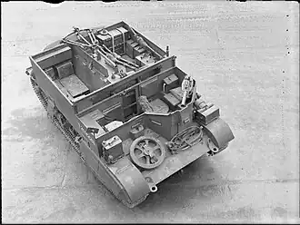 De Universal Carrier van bovenaf bezien.
