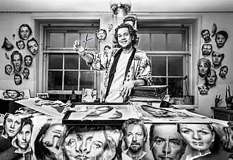 Pascal Tan working on “An Eye for An Eye” (2021)