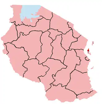 Kaart van Noord-Zanzibar