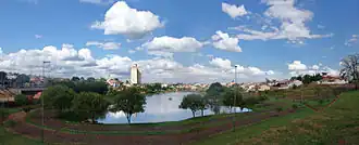 Uitzicht op Taquarituba gezien vanuit het park Parque Arnon Firmo de Mello