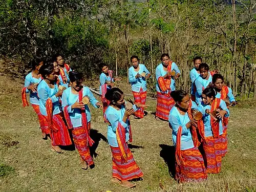 Liurai dans in het dorp Duarato, district Lamaknen.