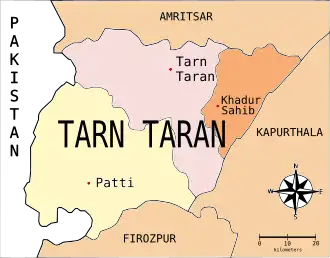Kaart van Tarn Taran